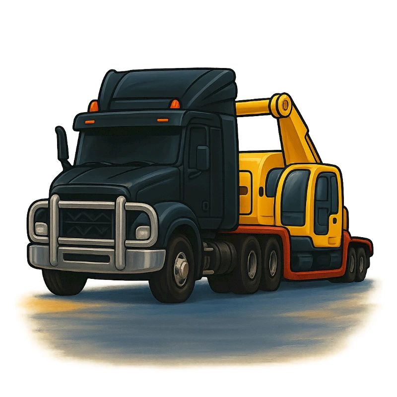 Abschleppwagen mit Kran Illustration