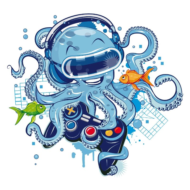 Gaming Octopus with Controller