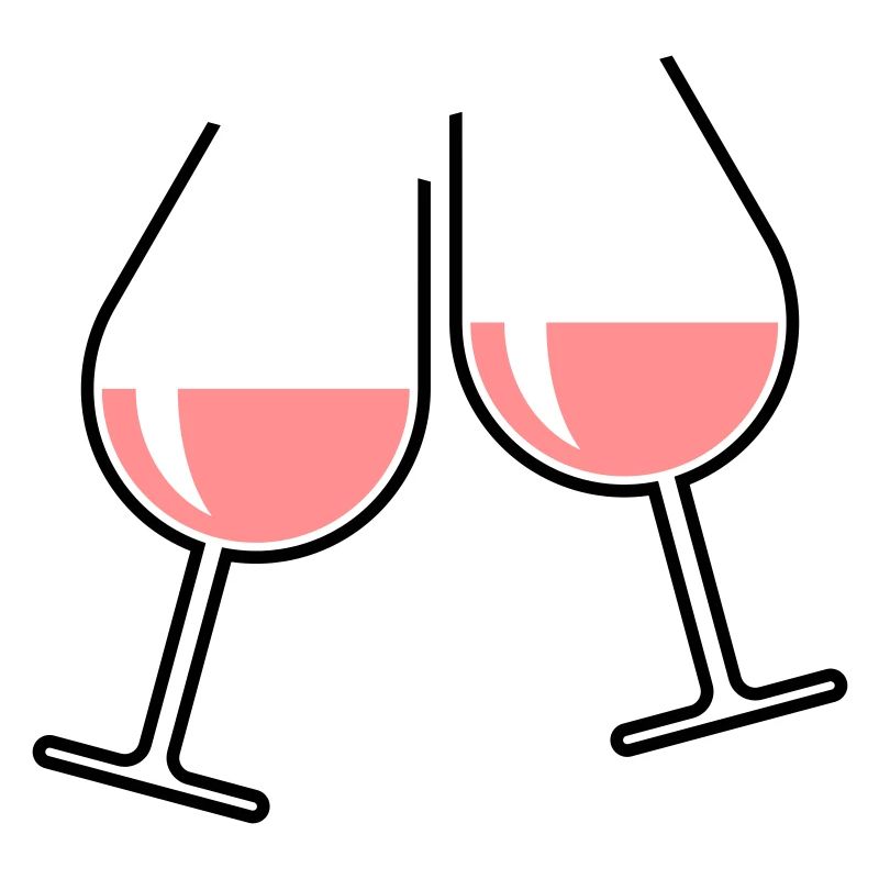 x2 verres à vin rosé (ventre de vin rosé ouvert 2C)