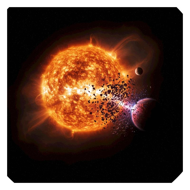 Fiery comet print on T-shirt