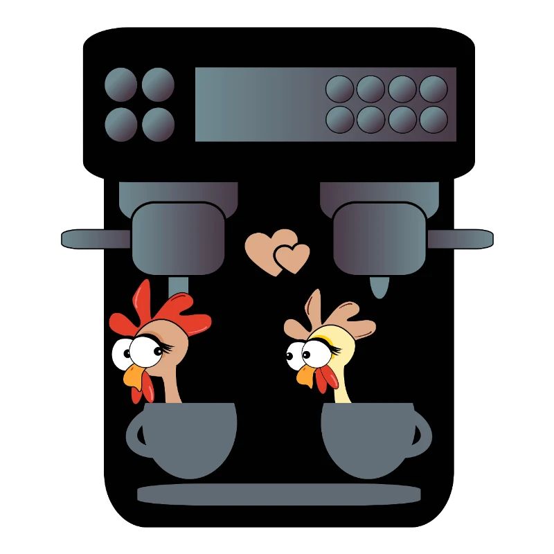 FUNNY CHICKENS COFFEE MAKER COFFEE