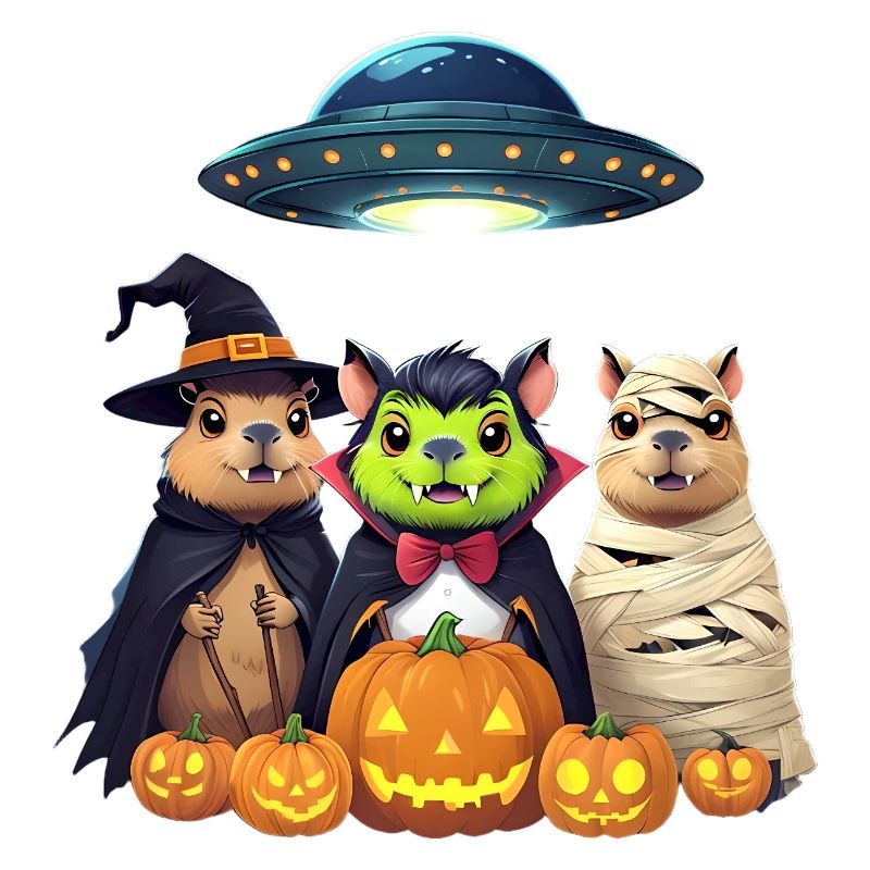 Halloween Capybara Hamster Ghost Gift Idea