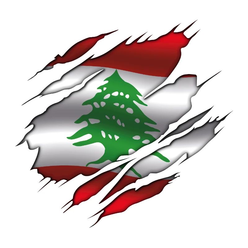 Drapeau du Liban - Drapeau déchiré