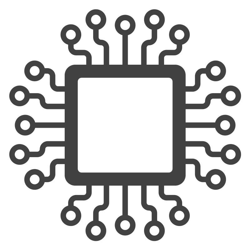 Logo de l’icône du circuit de micropuce