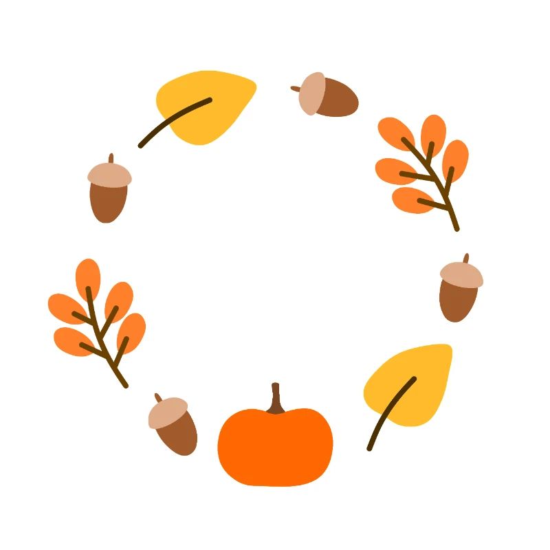 Conception de cercle de forêt d’automne