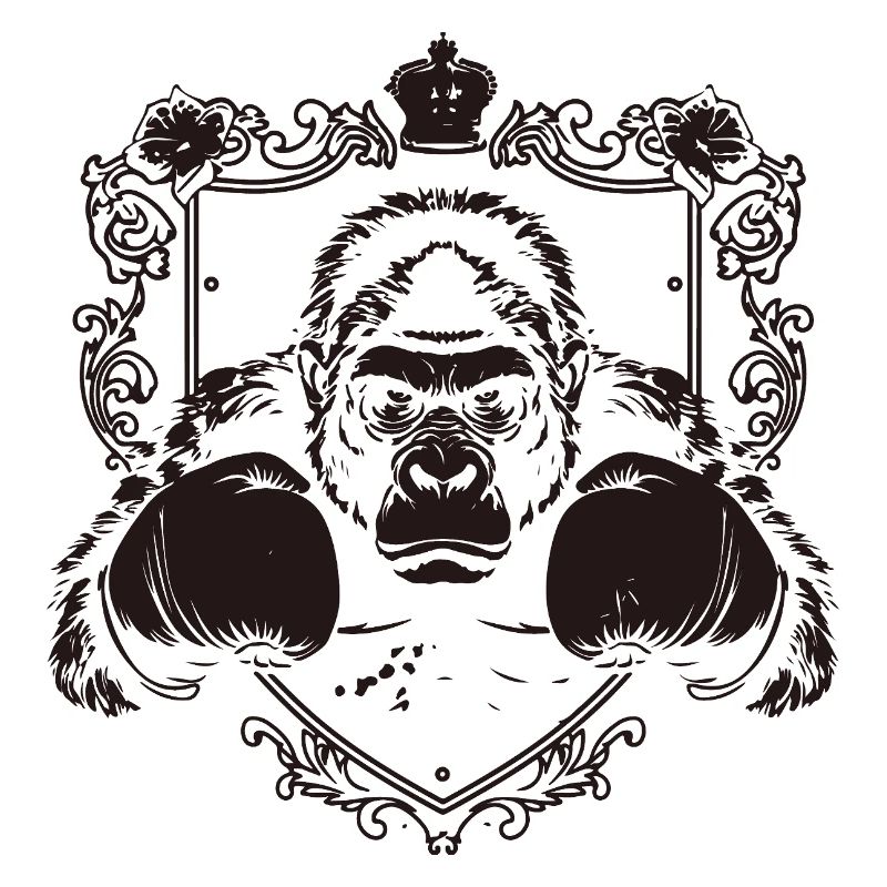 Gorille avec pose de combat