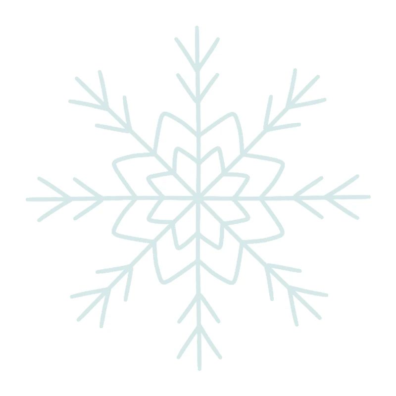Conception artistique complexe de ligne de flocon de neige