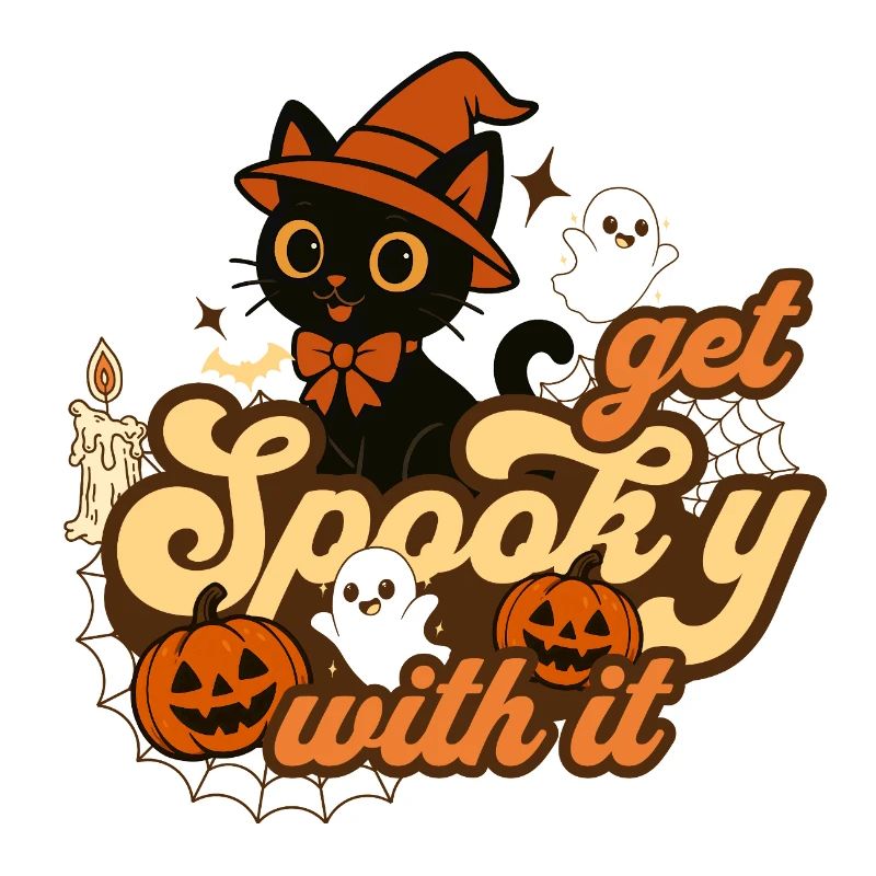 Whimsical Halloween Cat Design