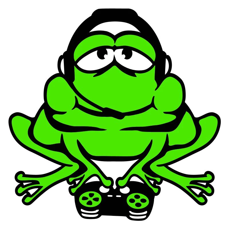 Frog Gamer Nerd Gaming Controller Console Game