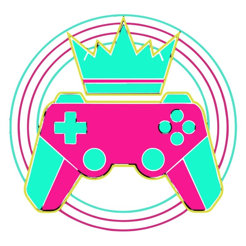 Controller Krone Neon Minimal Zocker Art