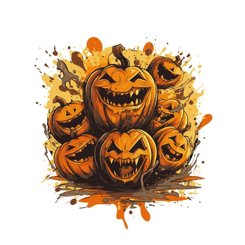 Laughing Pumpkins Halloween Composition