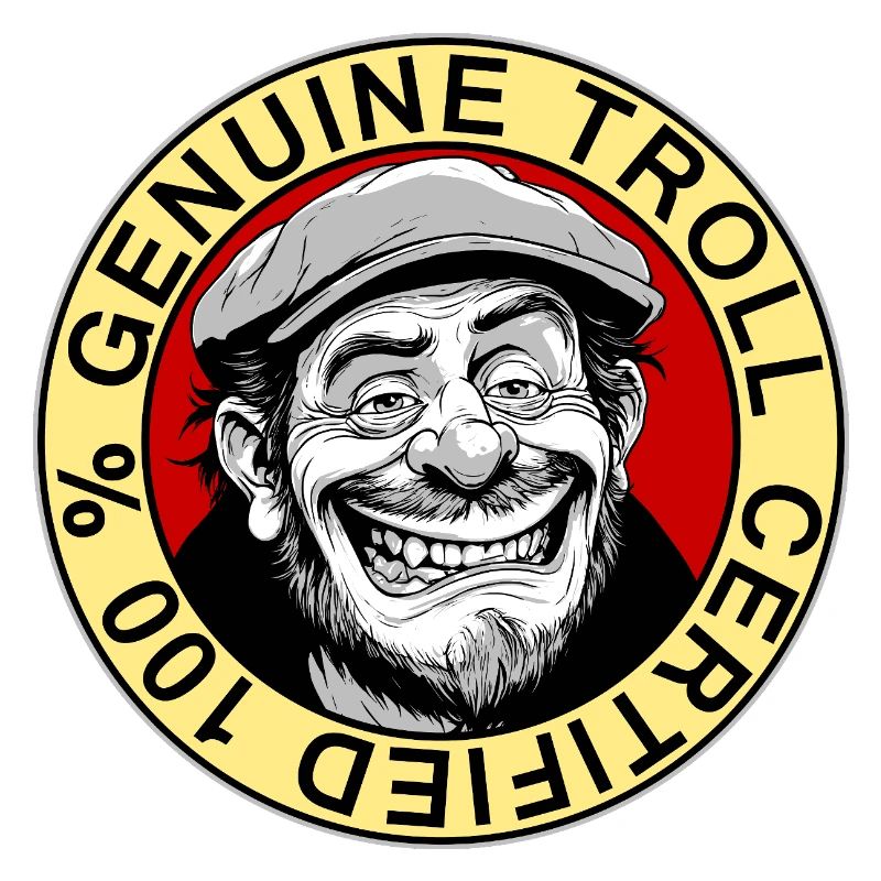 Echtes Troll-zertifiziertes Abzeichen