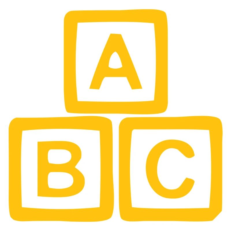 Conception de bloc ABC doré