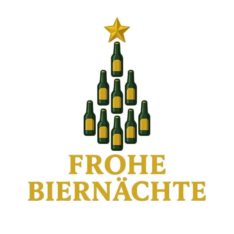 Frohe Biernächte Bier Weihnachtsbaum