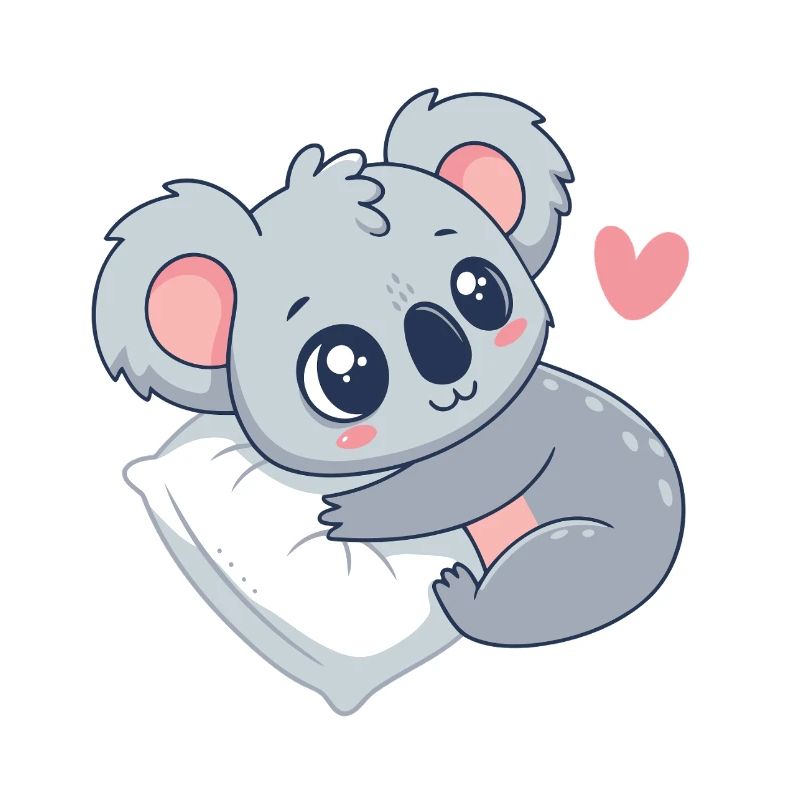 Cuddly Koala on Pastel Cushion