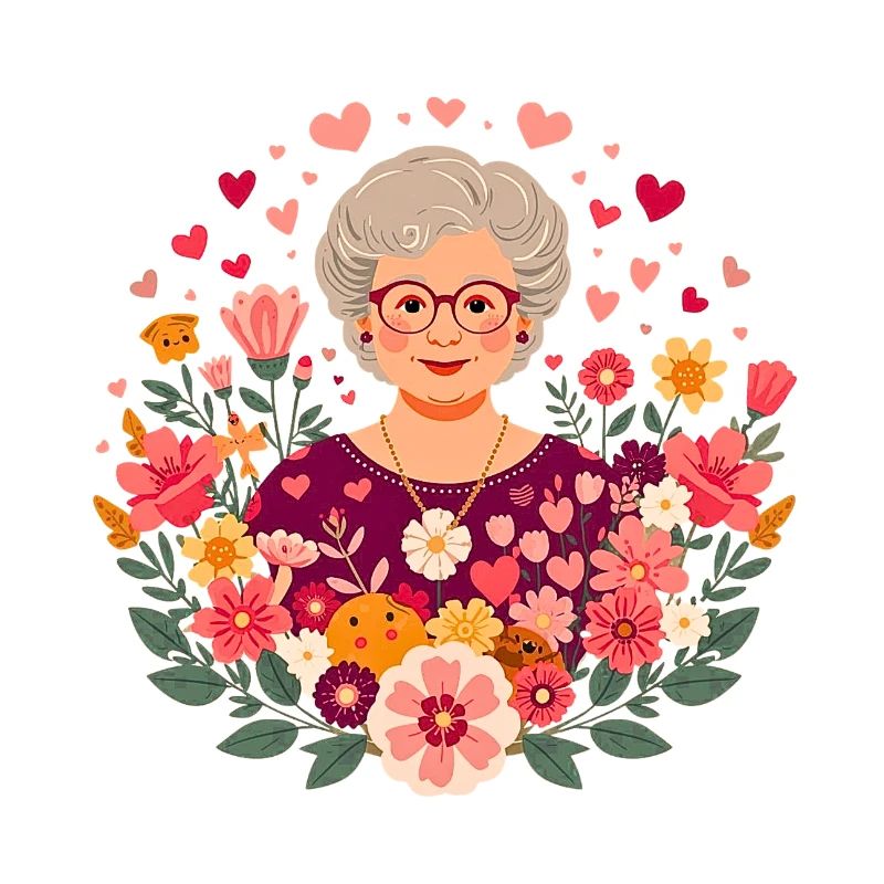Blumen-Großmutter