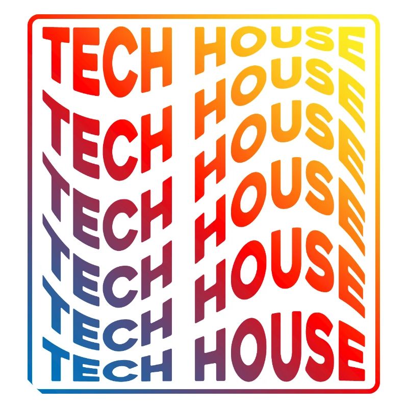 Tech House Neon Gradient Repeats