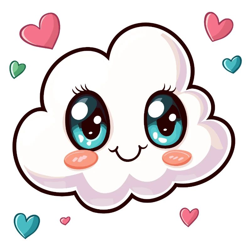 Cuddly Cloud with Hearts