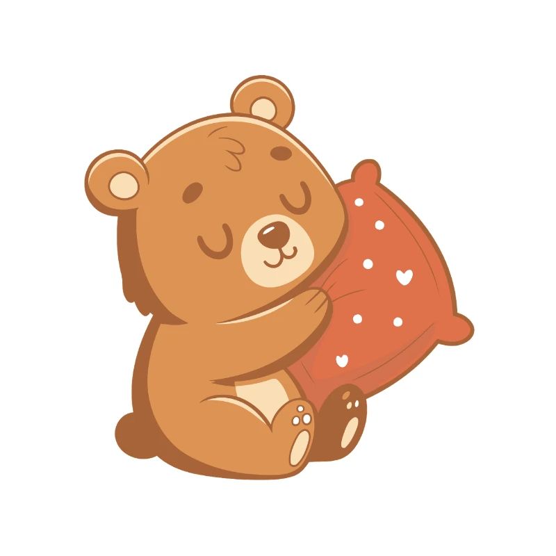 Cuddle Bear and Heart Cushion