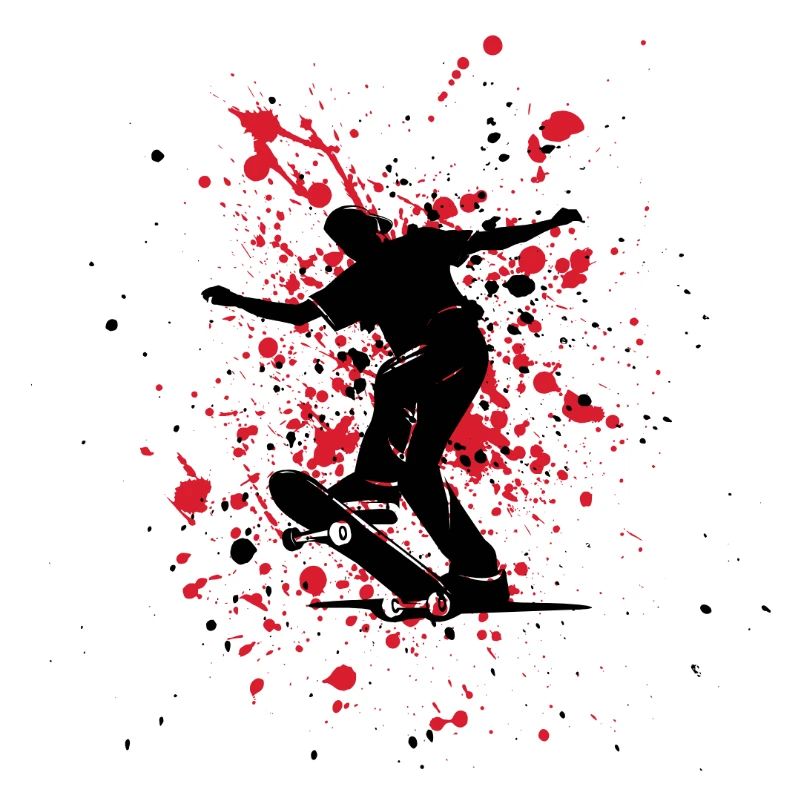 Rot-schwarzer Splash-Skater