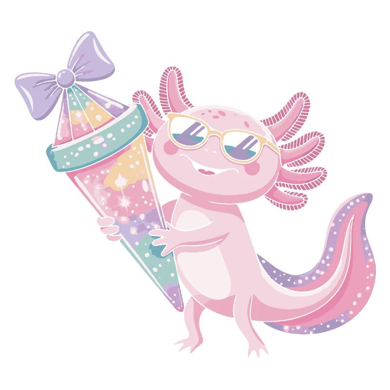 Pink Axolotl Eiscreme Party