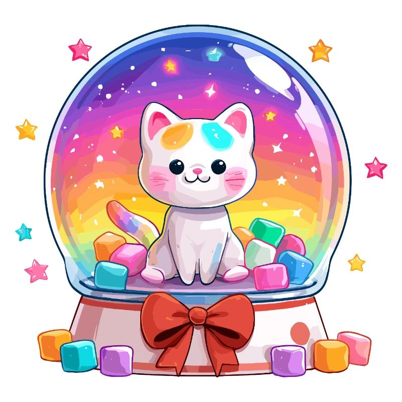 Rainbow Cats Snowglobe