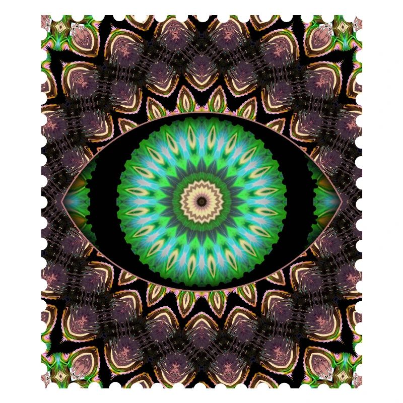 Kaleidoscopic eye pattern