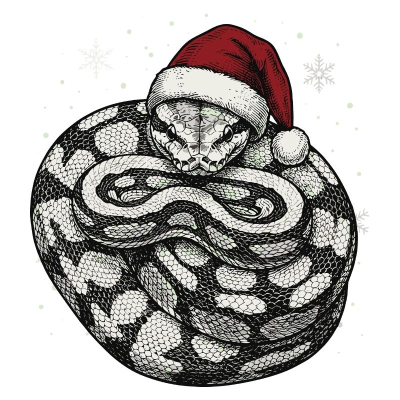 Serpent roi python roi de Noël Python boule