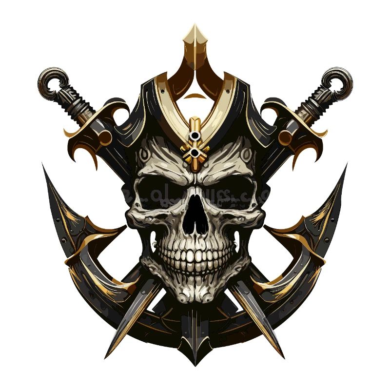 Schädelkrieger mit Schwertern