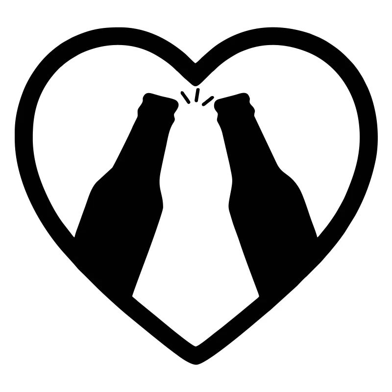 Herz-Bierflaschen, Prost, Geschenk