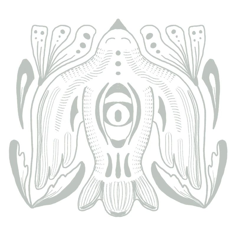Mandala style eye with tentacle tendrils
