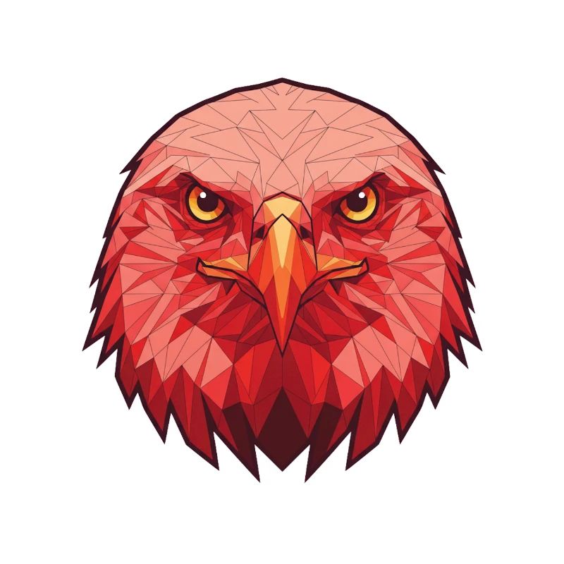 Red Eagle Lowpoly Portrait