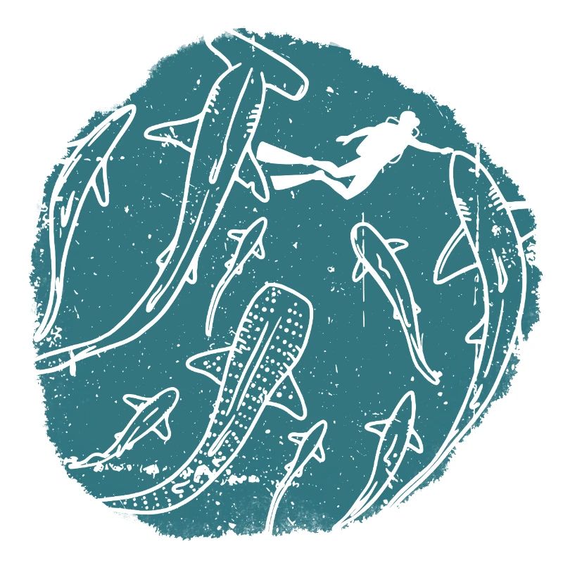 Deep Ocean Silhouette Circle