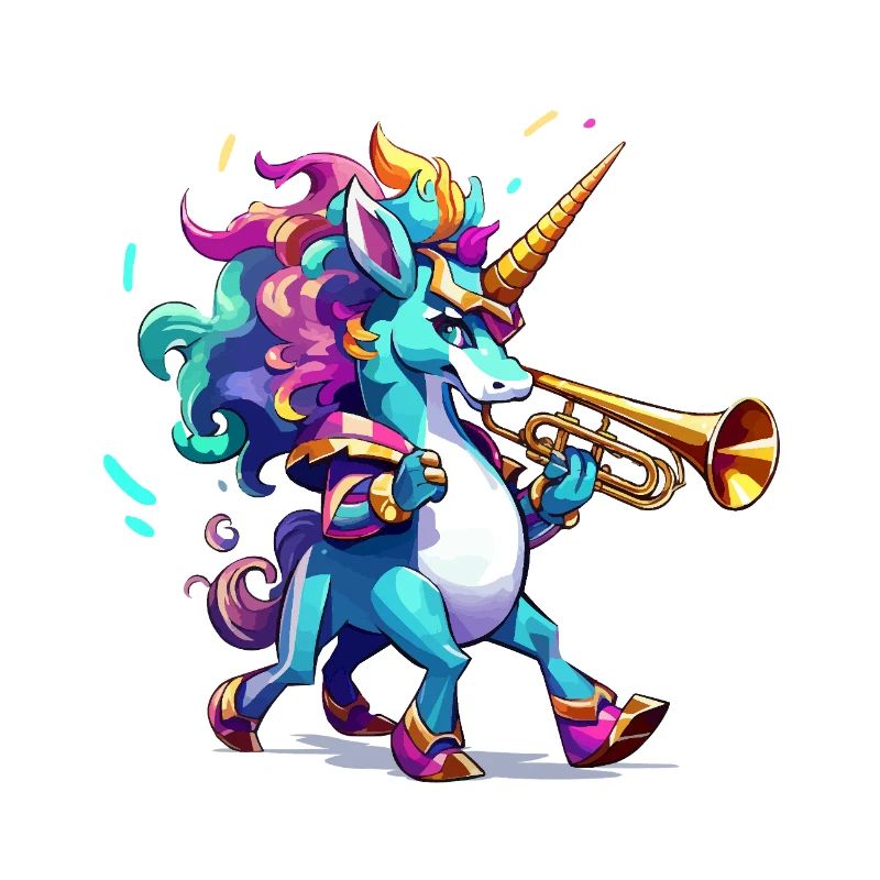 Sort de couleur de la trompette licorne