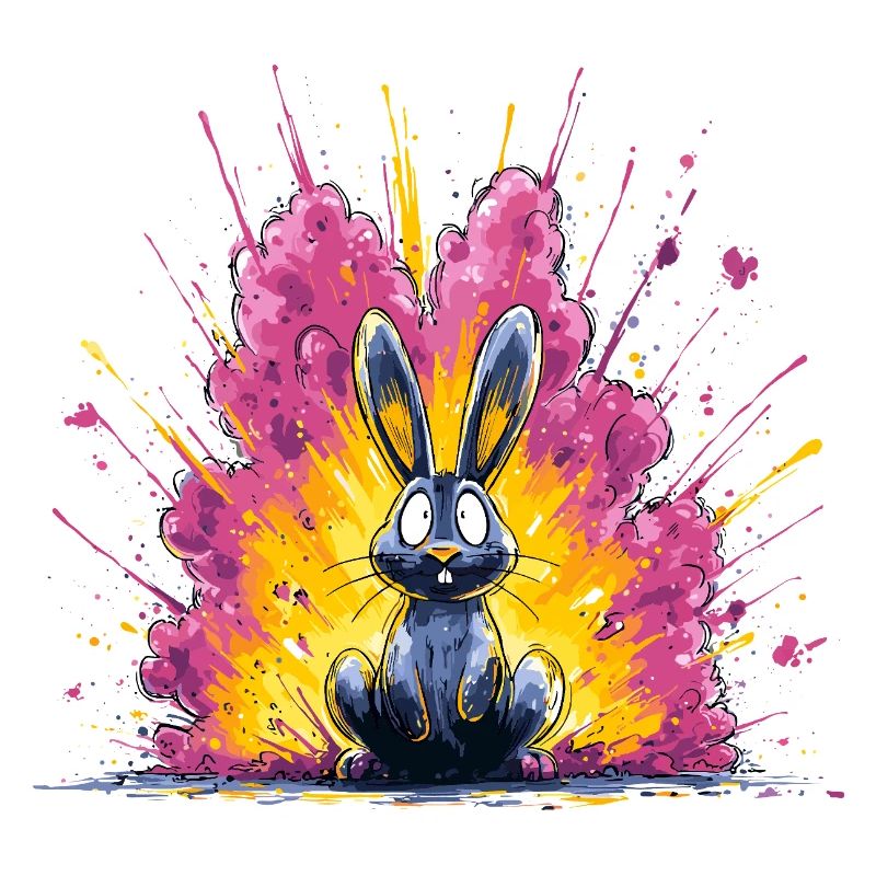Brightly Colored Bunny Blitz