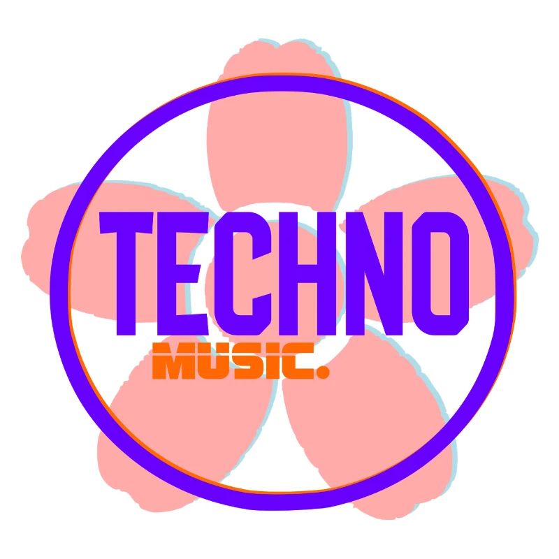 Logo néon Techno Circle