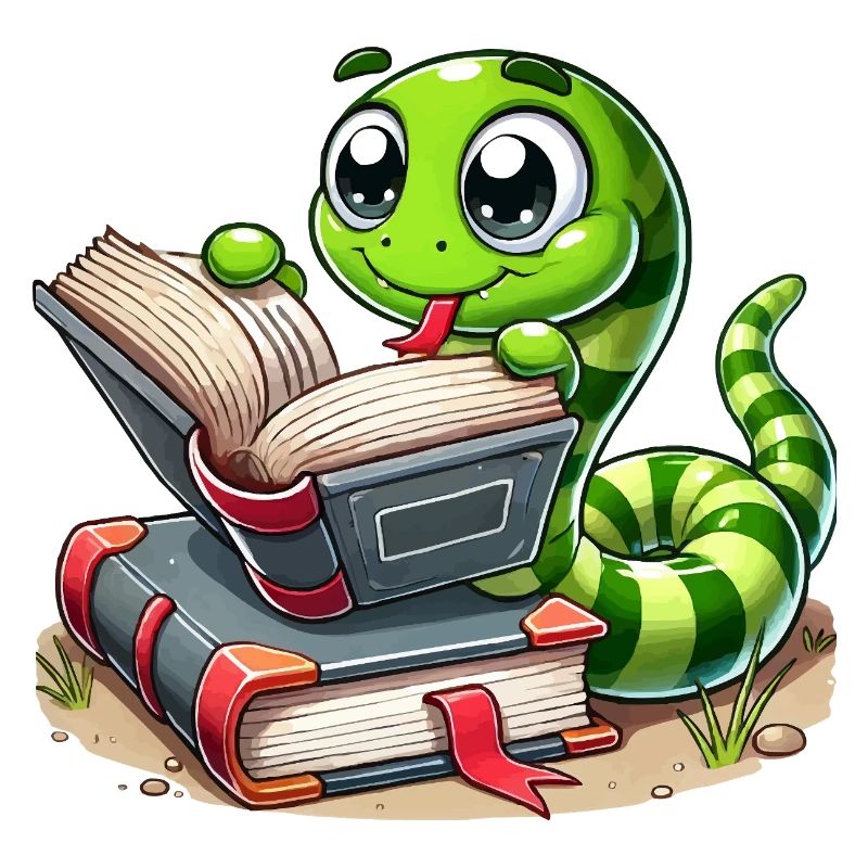 Lese Schlange mit Büchern