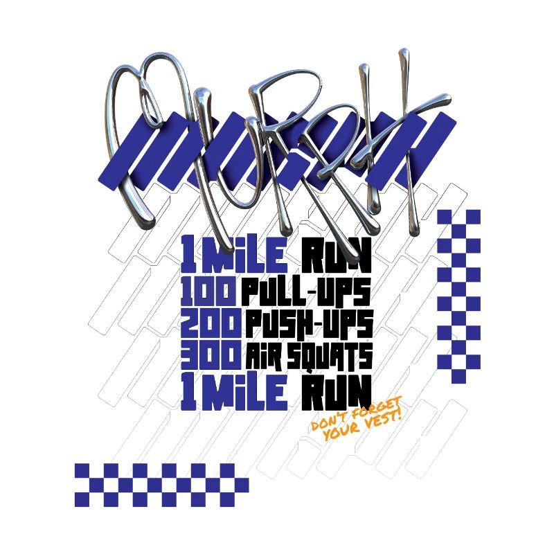 Graphisme de la version sombre de Murph Hero WOD Cross Training