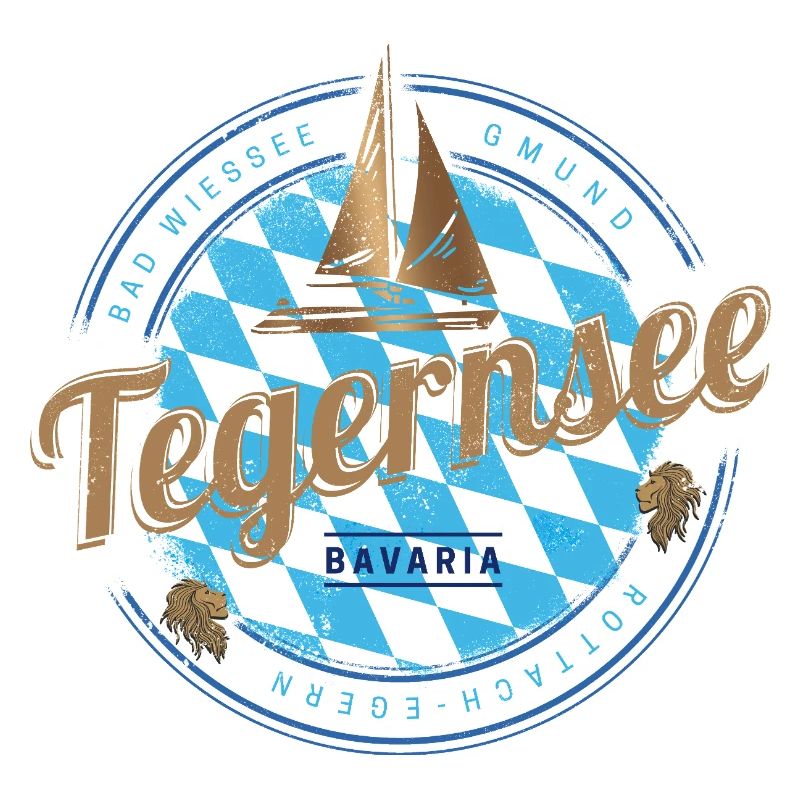 Tegernsee Bavaria Germany Retro Sailing Ship