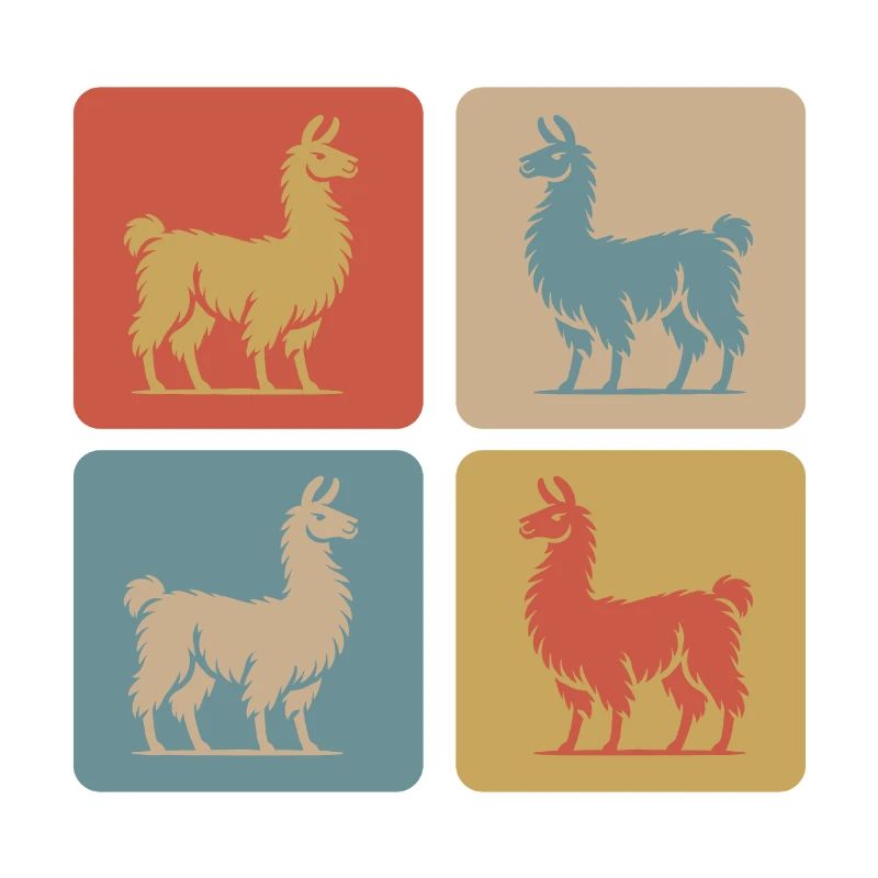 Llama Pop Art Retro