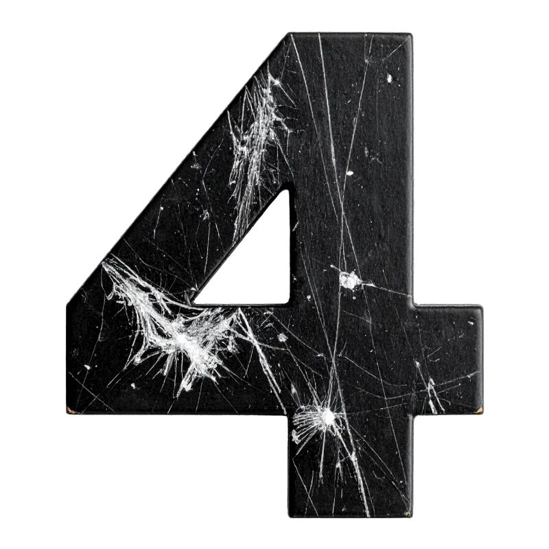 Black four-scratch pattern