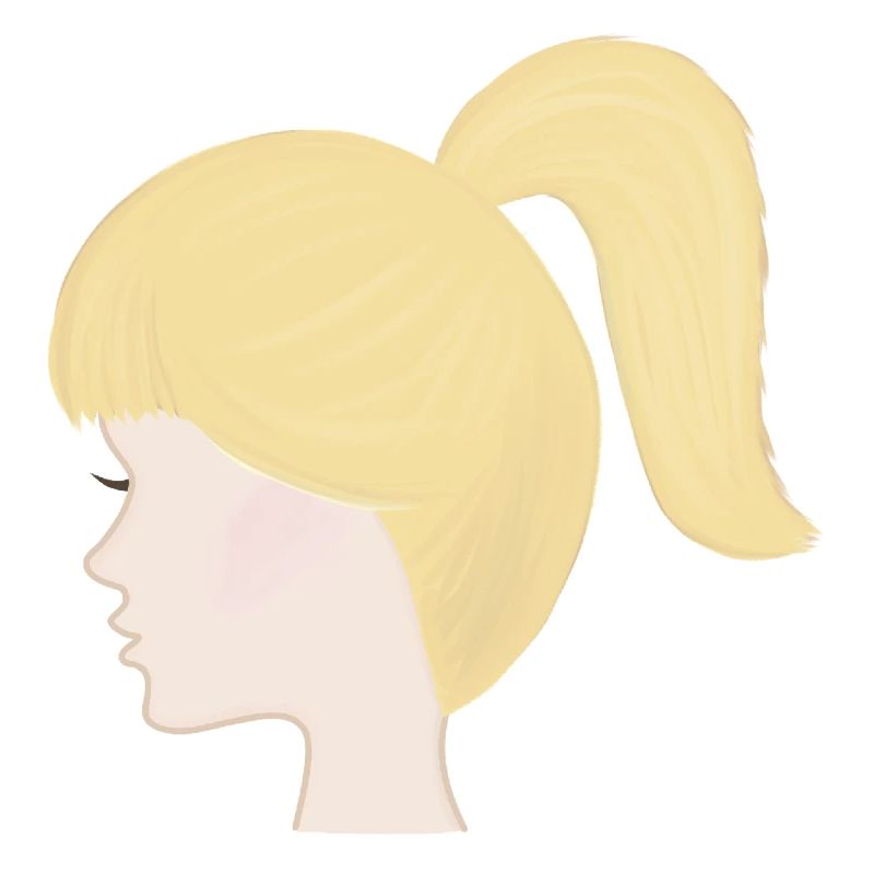 Poupée jouet à queue de cheval blonde