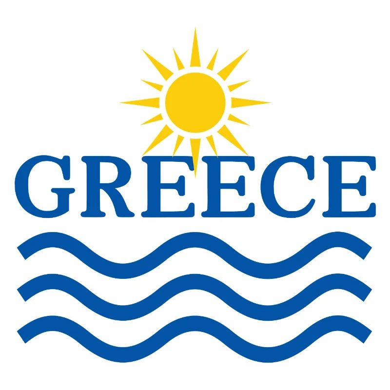Greece Sun Waves Emblem