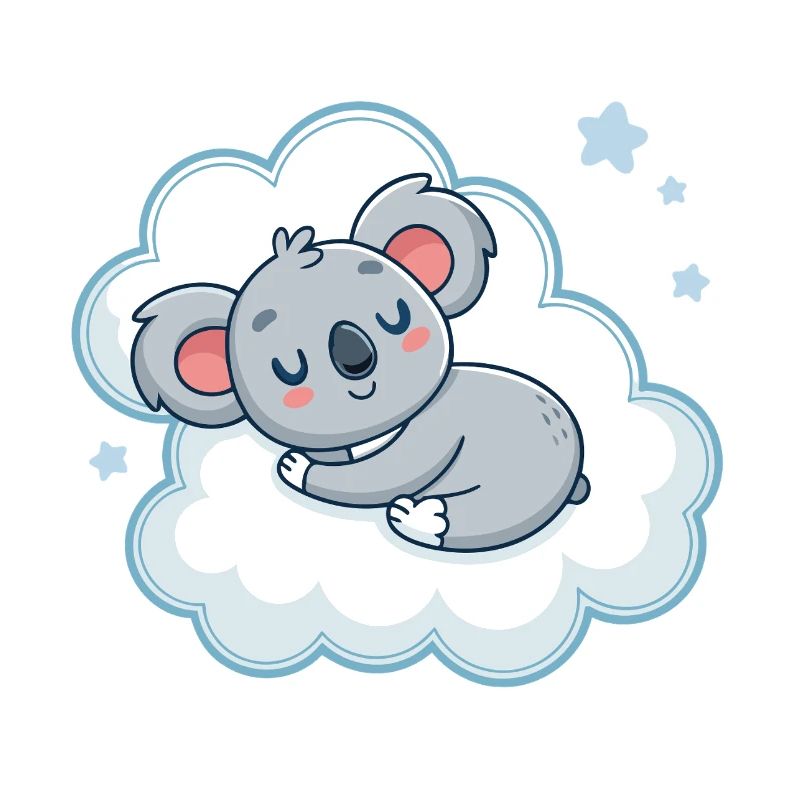 Traumhafter Koala auf Blue Cloud
