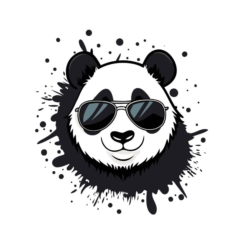Panda-Brille spritzt
