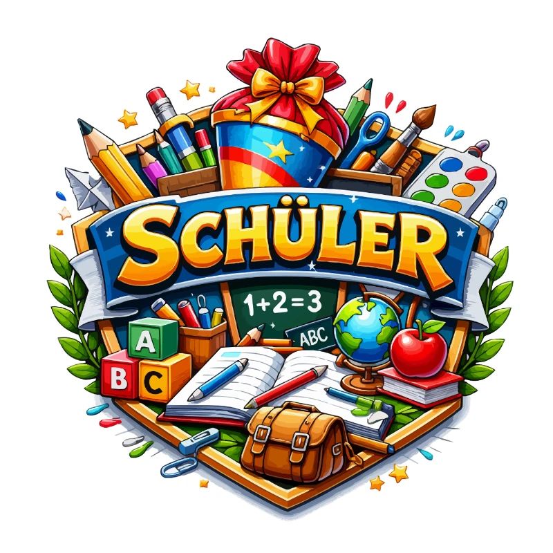 Student Learning World Sticker Design