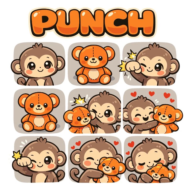 Cadeau de poing de poing de bébé singe mignon