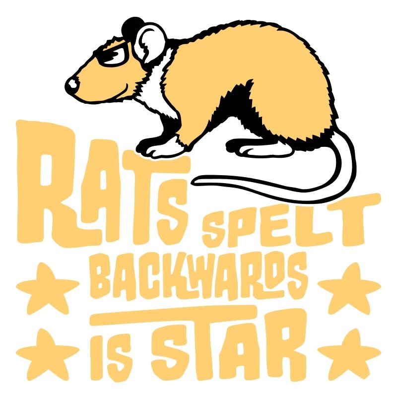 Rats Orthographié à l’envers est Star Lustiger Ratte Spruch
