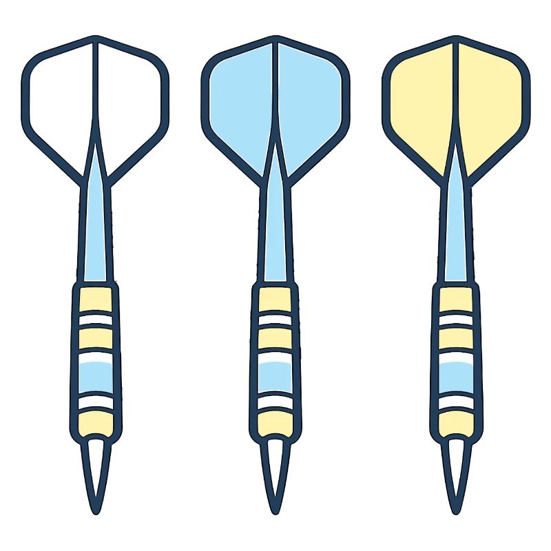 Trio de fléchettes : Flèches colorées