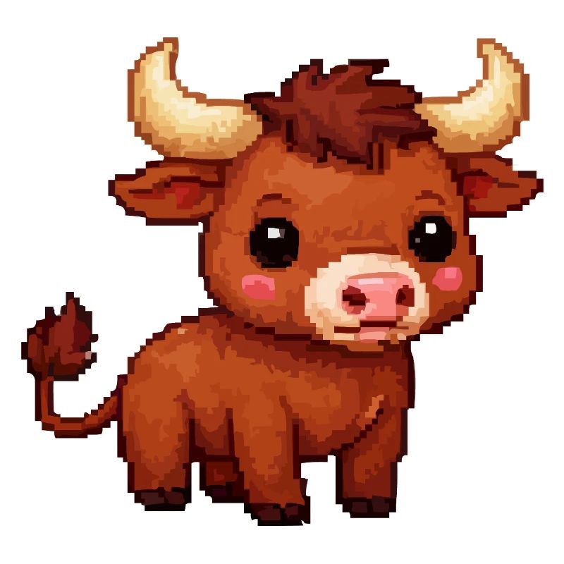 Pixel Bull Cuddly Bull